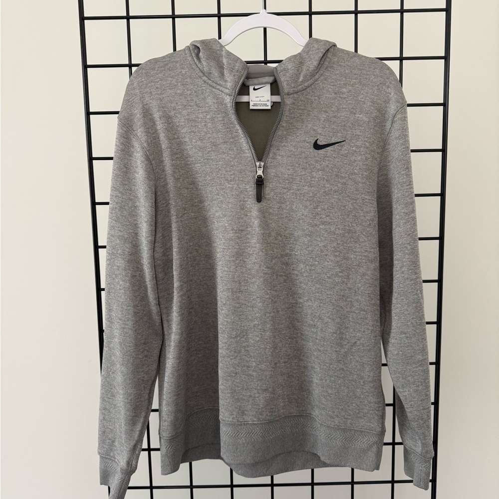 Nike Men's Heather Gray Zip-Up Sweater